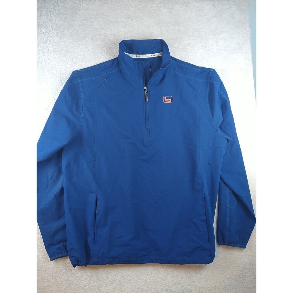 Banded Gear 1/4 Zip Pullover Windbreaker Jacket Mens 2XL Blue Johnson Feed Logo